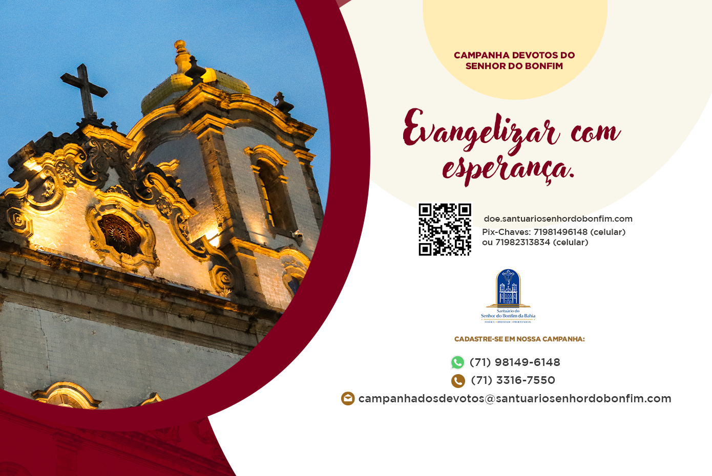 Faça parte da Campanha Devotos do Senhor do Bonfim